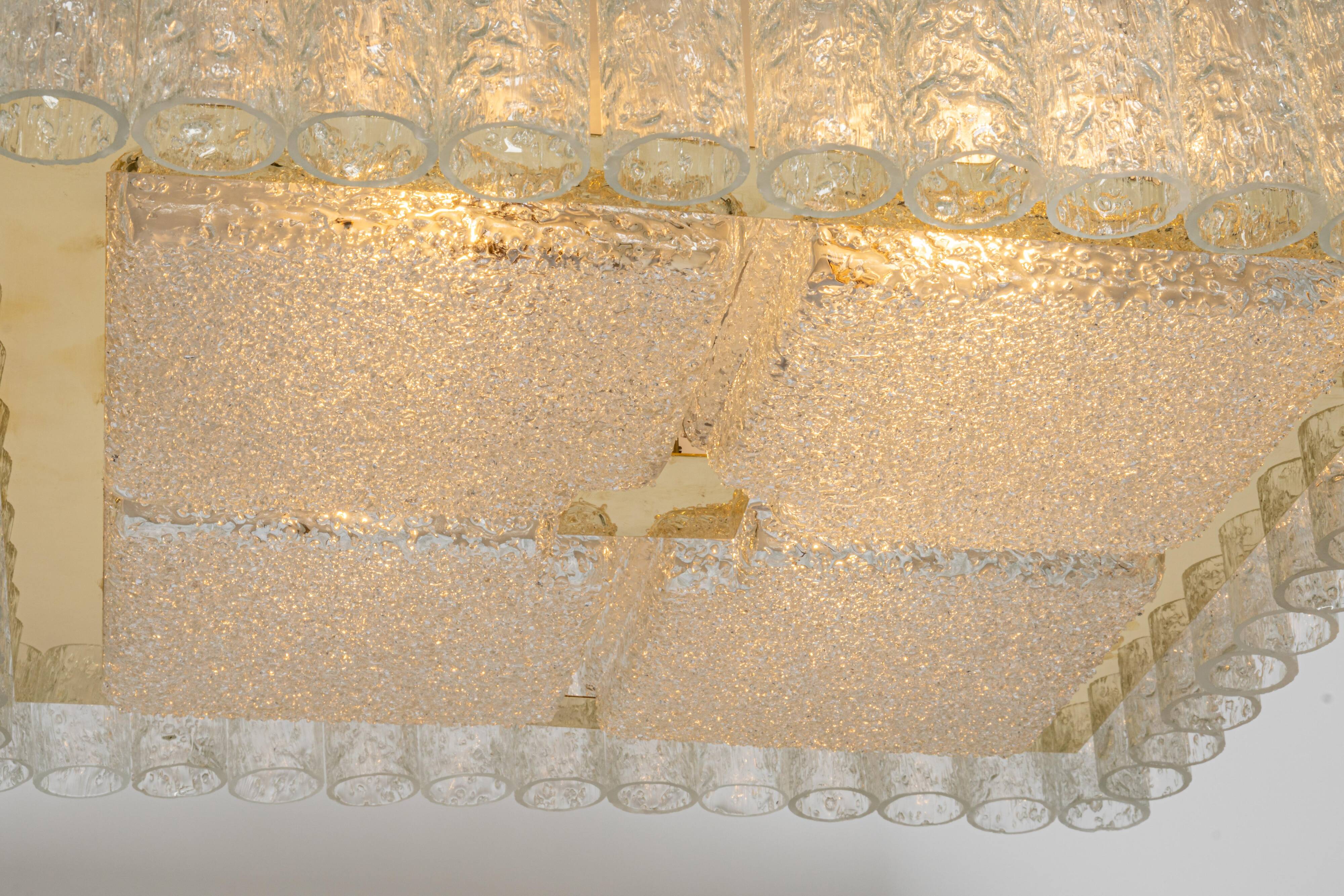 Murano glass ceiling light by Doria, Germany, 1960s.