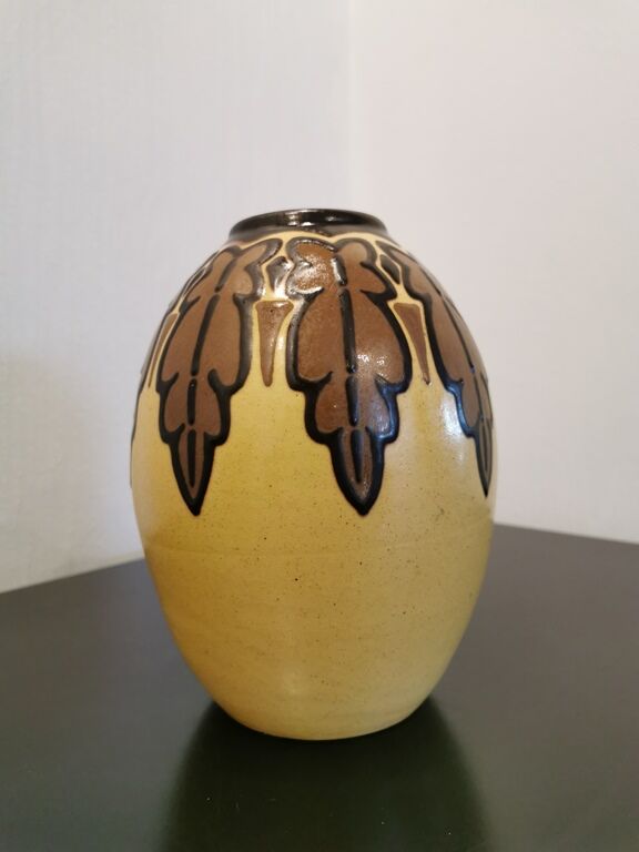 Vase vintage forme d'œuf style Art Déco