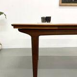 Scandinavian teak dining table, extendable