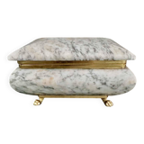 Ashtray, blue-grey marble box from the 1960s, vintage Italy.