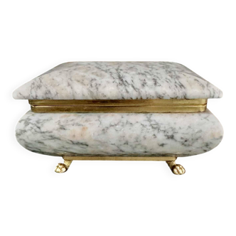 Ashtray, blue-grey marble box from the 1960s, vintage Italy.