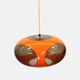 Massive Belgium Space Age UFO Lamp, Orange Mid-Century Modern Lighting