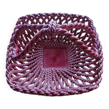 Woven ceramic basket