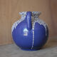 Vase signed Léon Pointu, ceramic vase with a glazed snake skin effect.