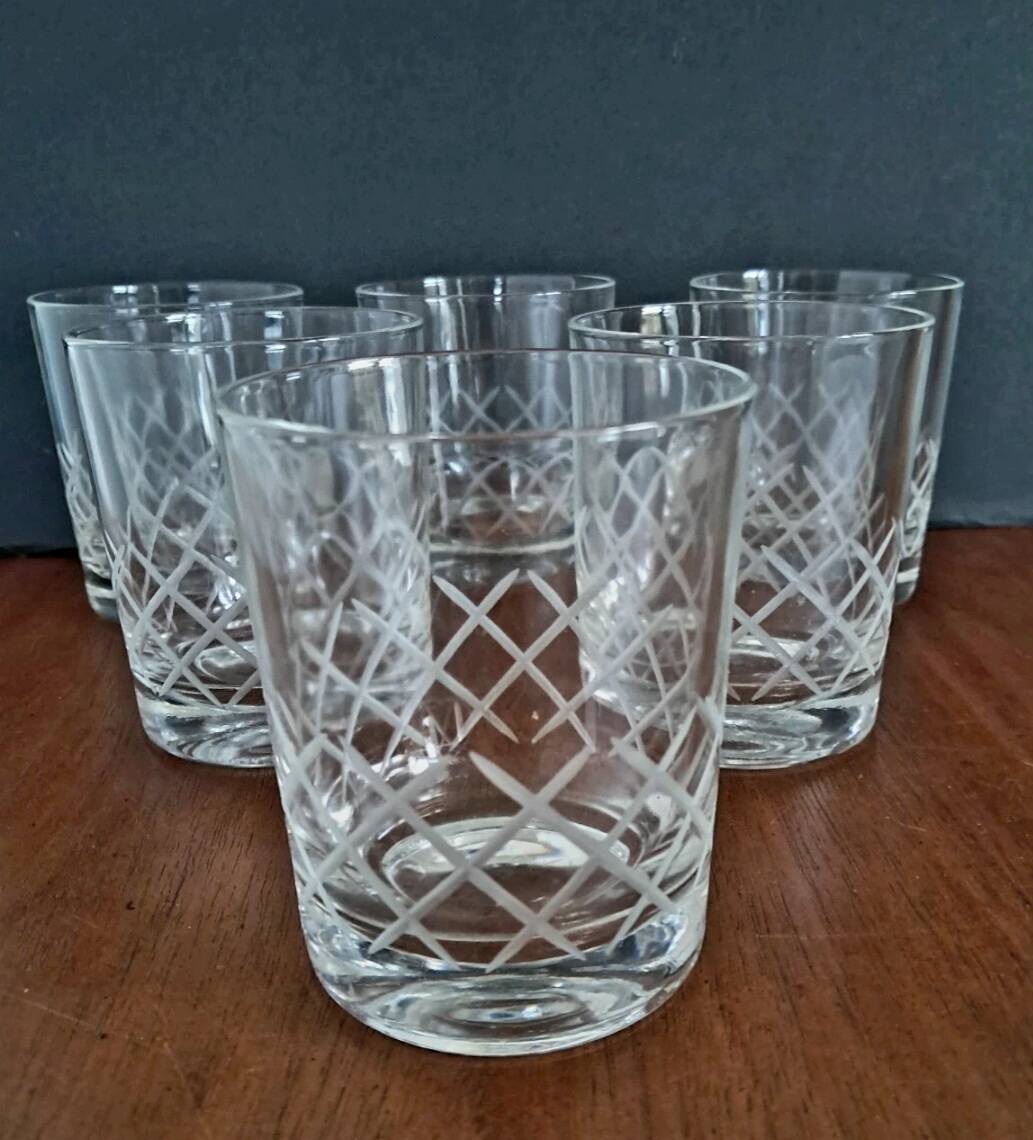 6 verres à whisky verrerie de Reims