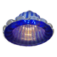 Lustre en verre de Murano bleu cobalt vintage, Italie, années 1980.