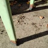 Paire de chaises de bar de couleur verte style usine