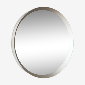 Scandinavian white round modern mirror - 60cm