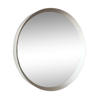 Scandinavian white round modern mirror - 60cm