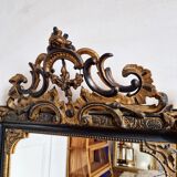 Old mirror Napoleon III black and gold