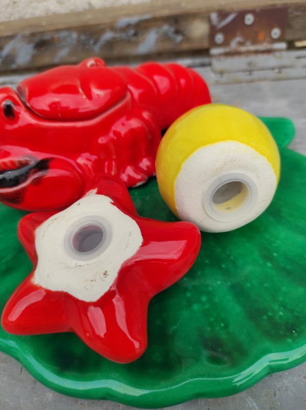 Vallauris condiment set salt pepper mustard