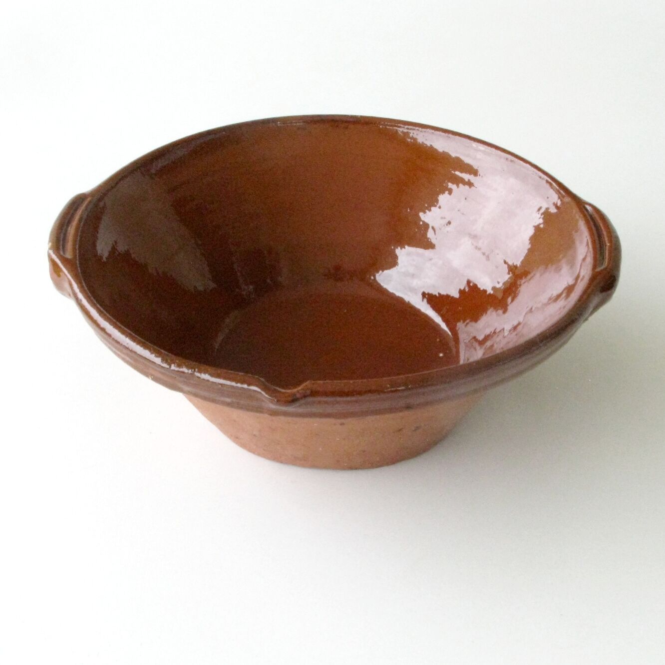 Large sleet or glazed terracotta jatte cassole Plat cassoulet 30 cm