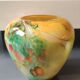 Ovoid-shaped vase, in blown art glass. Speckled inclusions