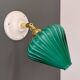 Applique globe vintage en opaline bleue turquoise