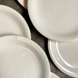 8 flat plates Sarreguemines in white earthenware