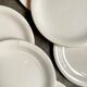 8 flat plates Sarreguemines in white earthenware