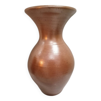 Important vase en grès irisé