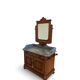 The antique walnut vanity , 19th century