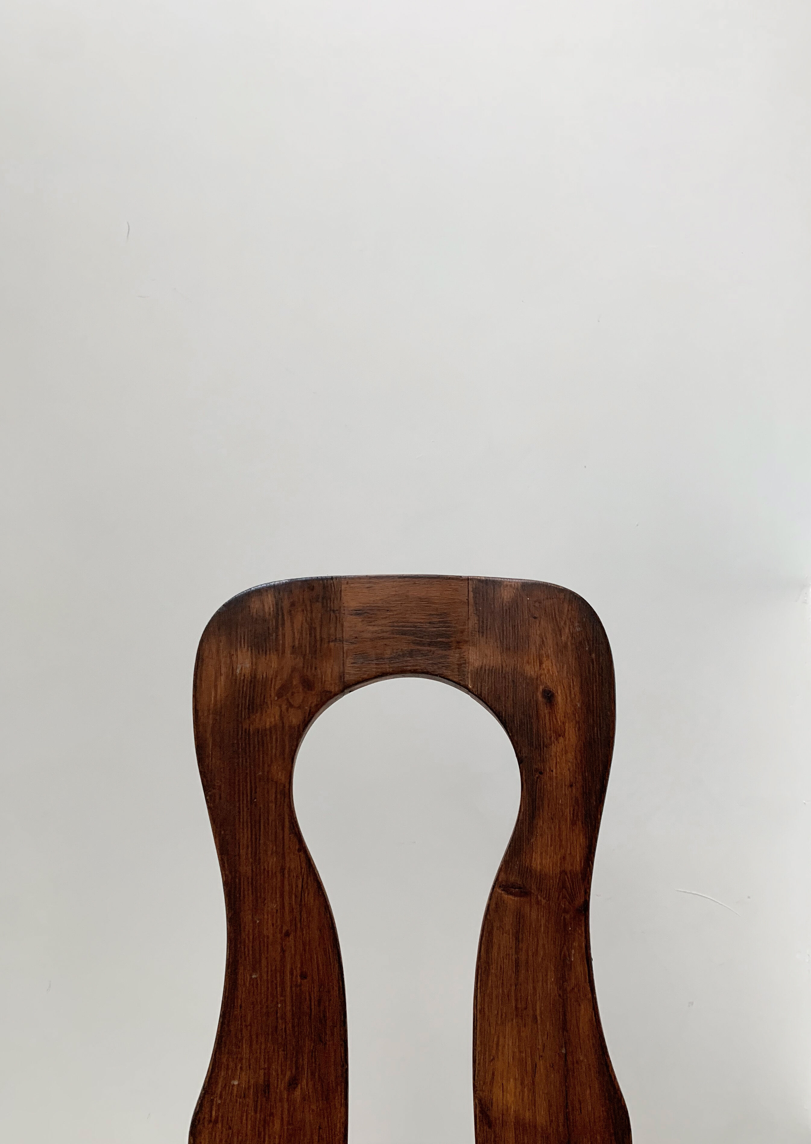 Pair of free-form wooden chairs, 1950S