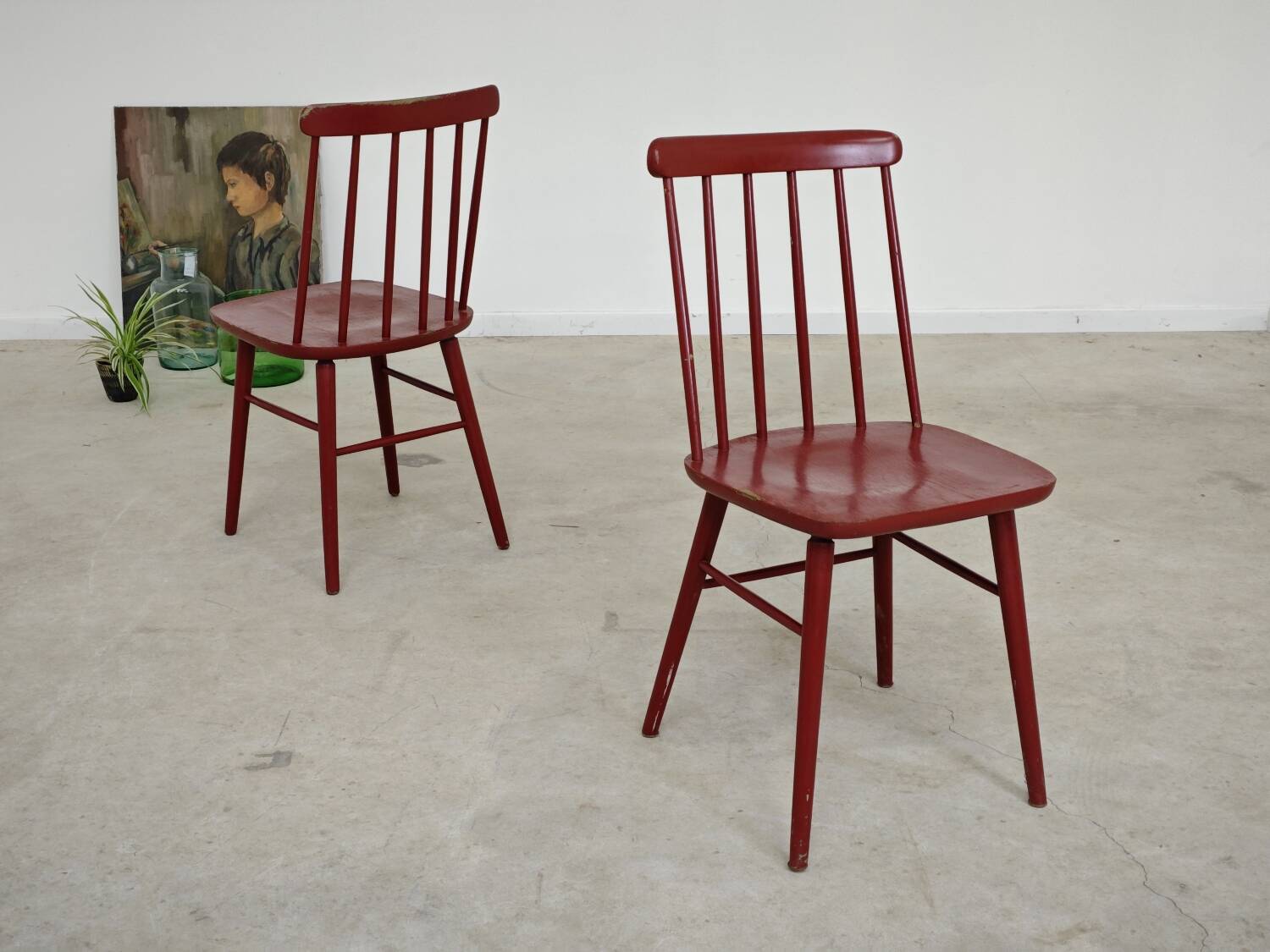 Pair of Scandinavian style Stol Kamnik chairs, ex Yugoslavia