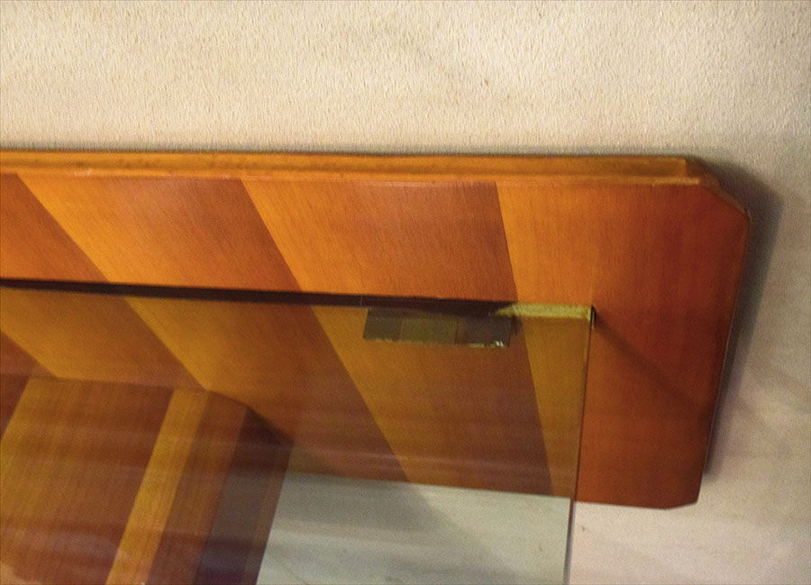 Suspended console in wood by La Permanente Mobili Cantù, 1950s