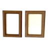 2 glazed wooden frames