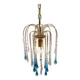 Lustre Murano Gouttes En Cristal bleu