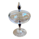 Sucrier d’Apparat & Bonbonnière – Cristal d’Arques "Venise Saphir"