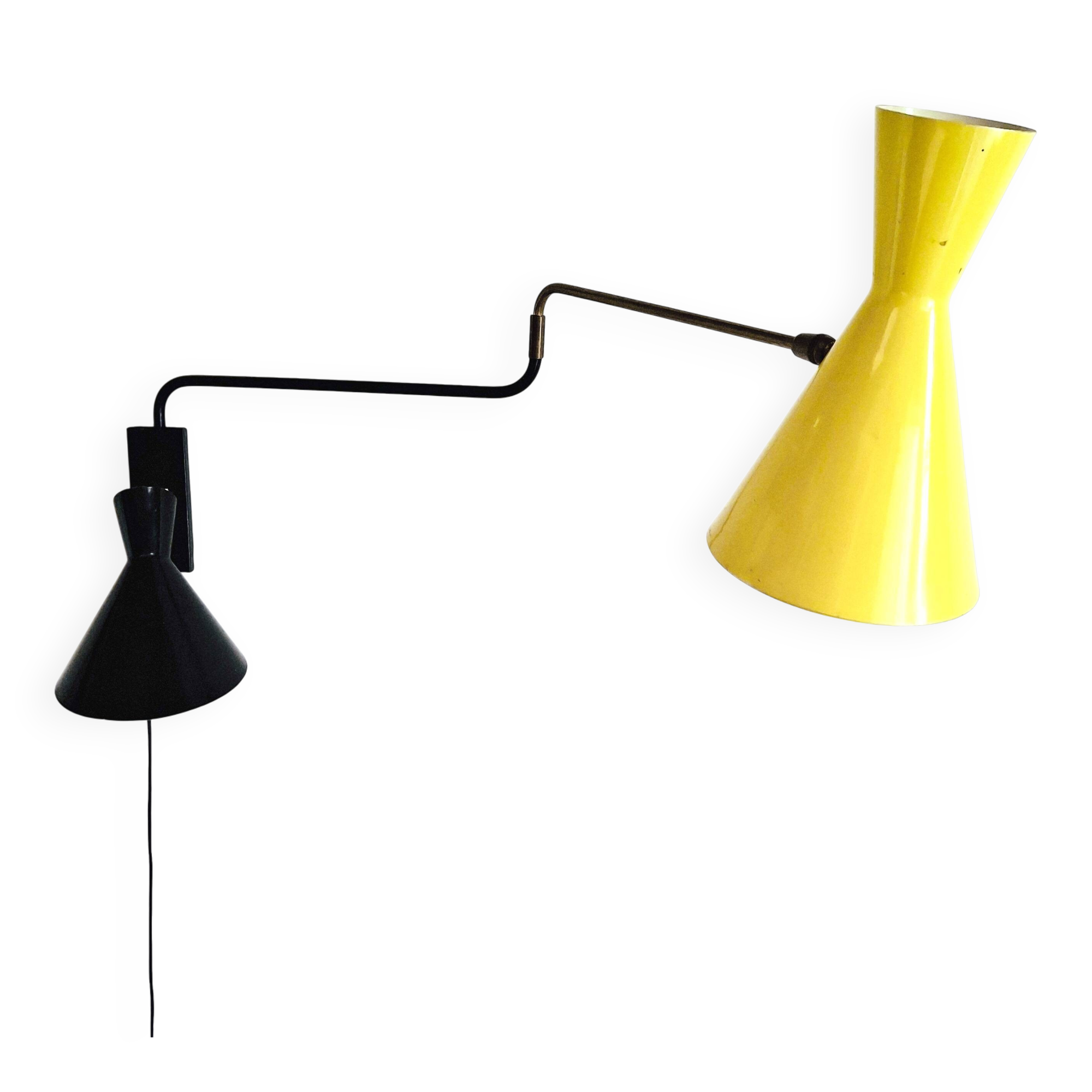 Light fixture, metal wall sconce, 1960s