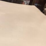 Set of four wooden and leather chairs from Maison Regain