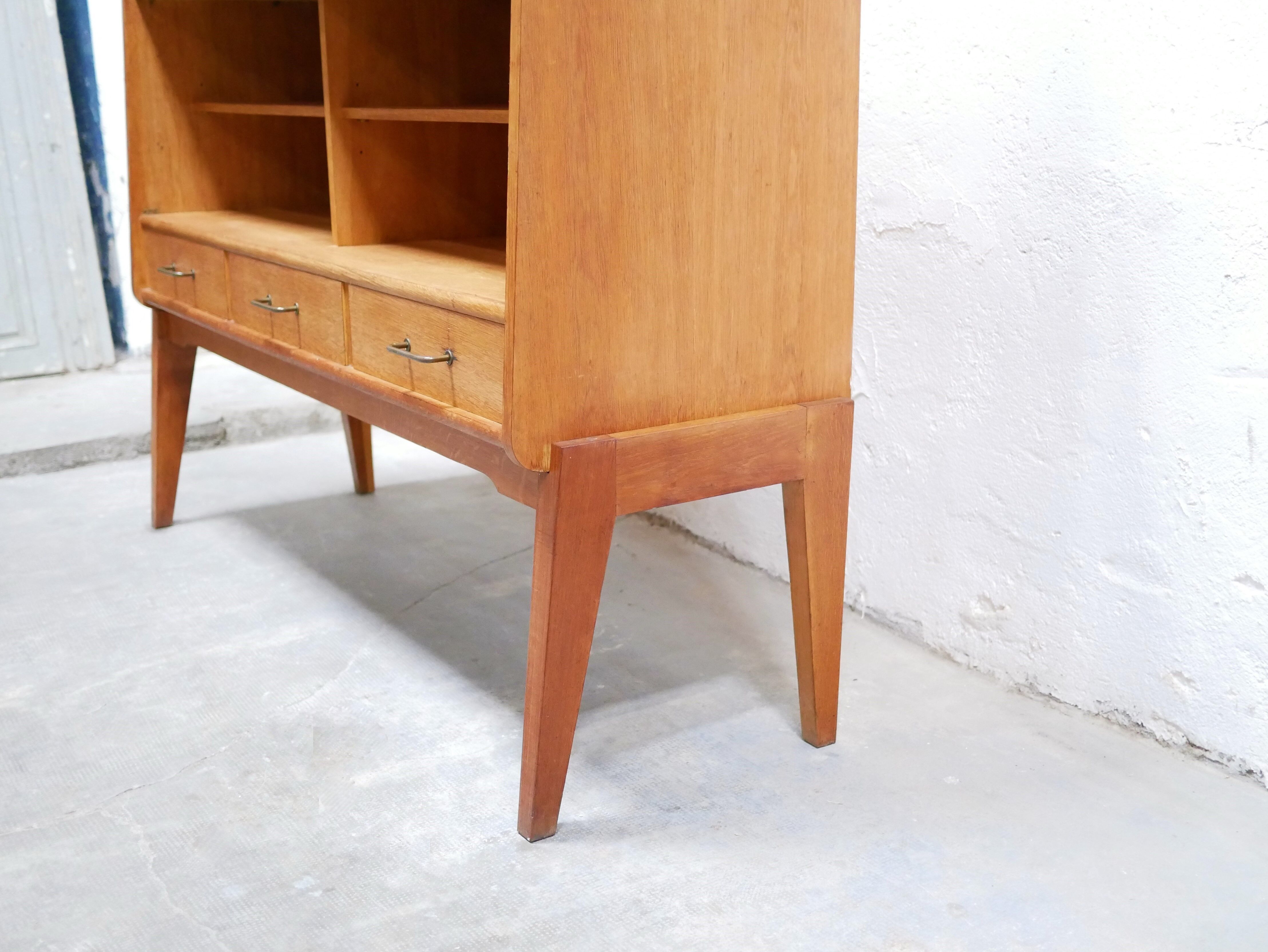 Vintage wooden sideboard library