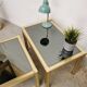 Tables gigognes laiton doré vintage 1970