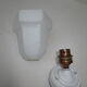 45-degree oblique porcelain art deco and white opaline applique