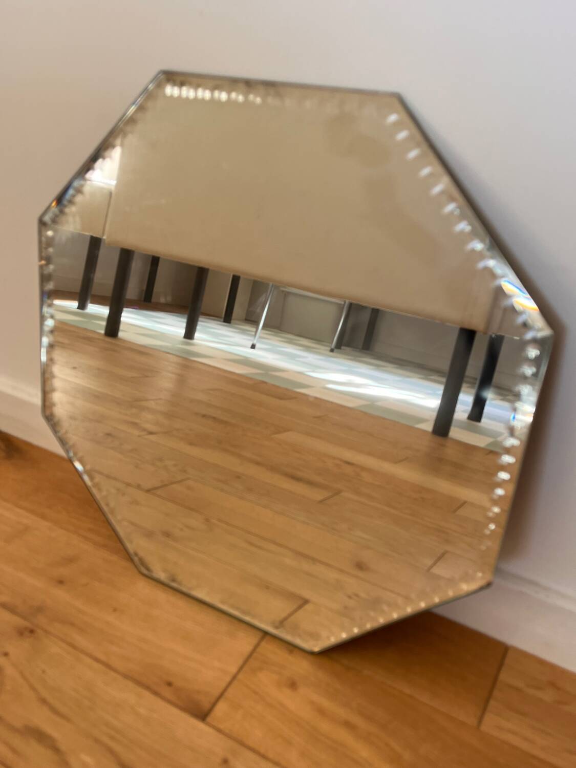 Vintage beveled mirror
