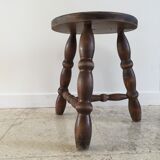 Wooden stool turned vintage tripod
