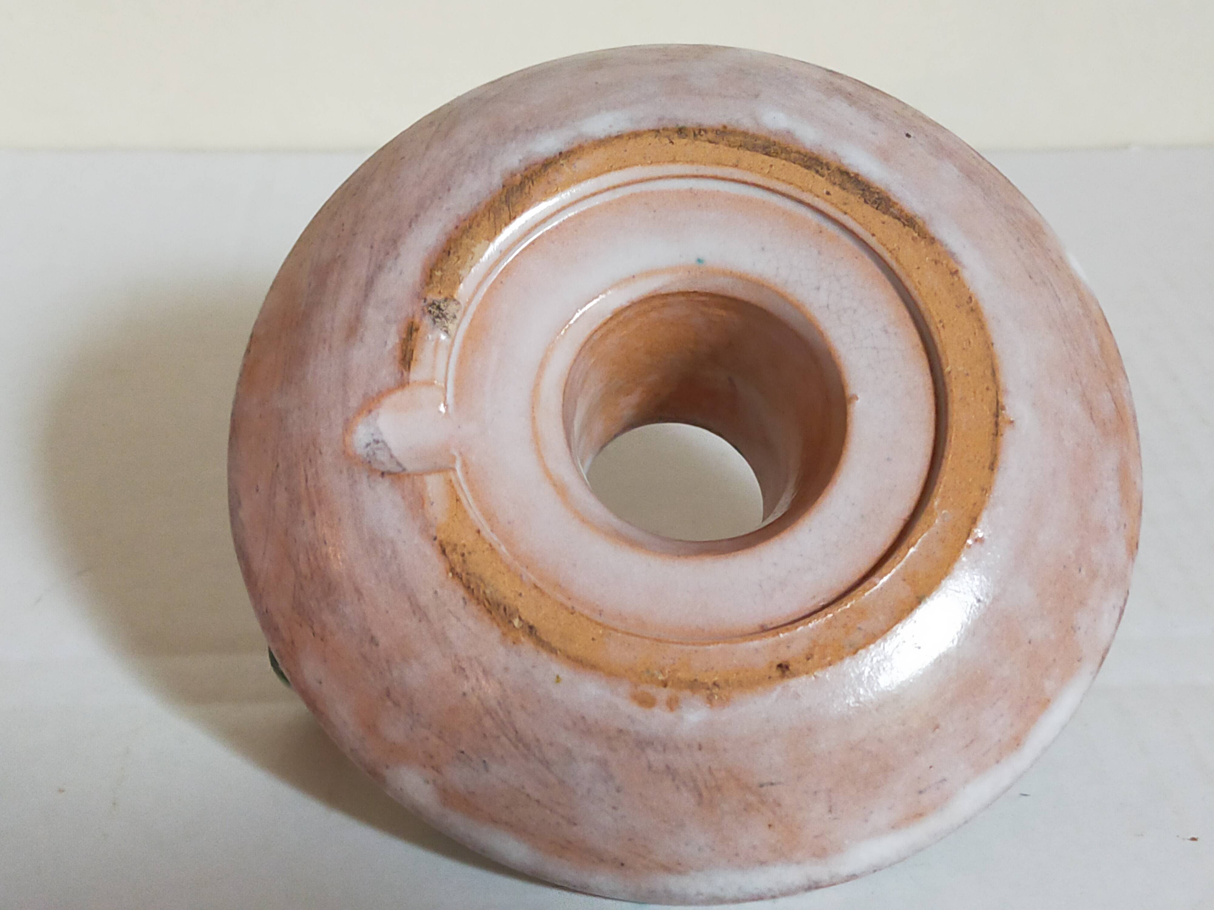 Duo of 50s ceramic hand candle holders