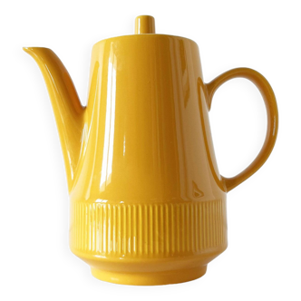 Old yellow ceramic coffee or teapot 1960