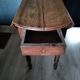 Table demi-lune Louis Philippe pieds tournés