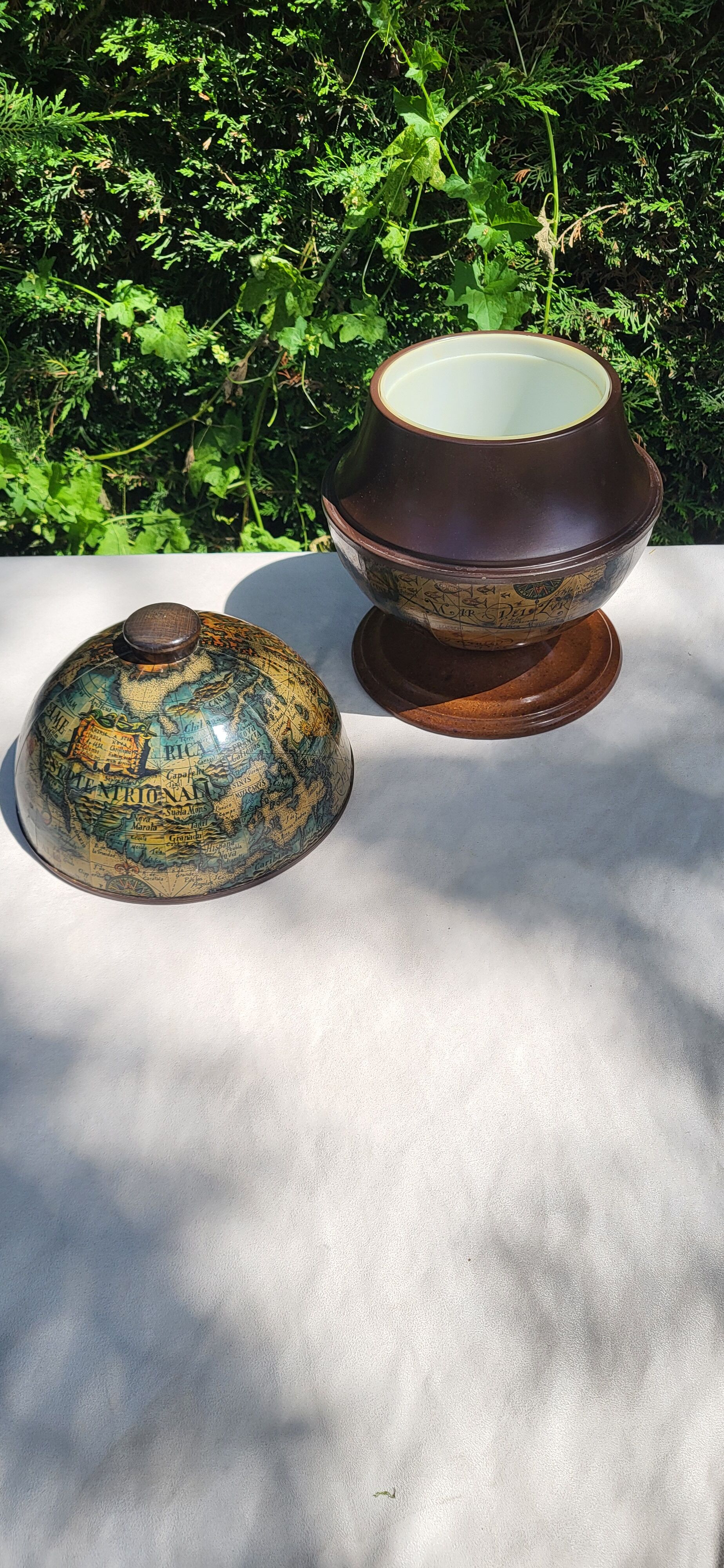 Globe terrestrial ice cubes