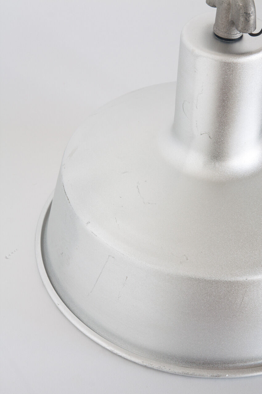 Vintage ceiling lamp industrial style aluminum. Spain 1970.