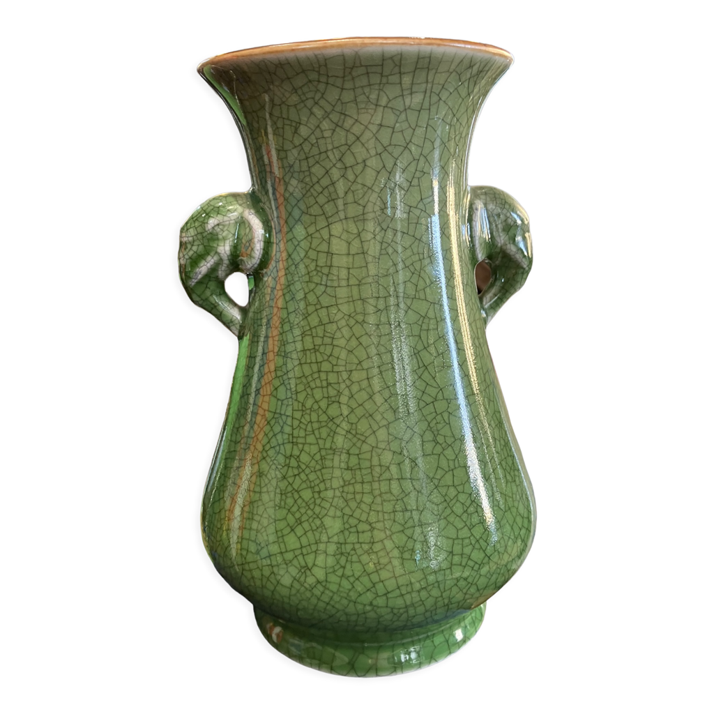 Vase Garden - vert céladon - céramique H24 - 5 cm - Atmosphera