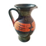 Enameled ceramic pitcher