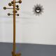 Vintage wooden coat stand with modernist design from the 1970s.