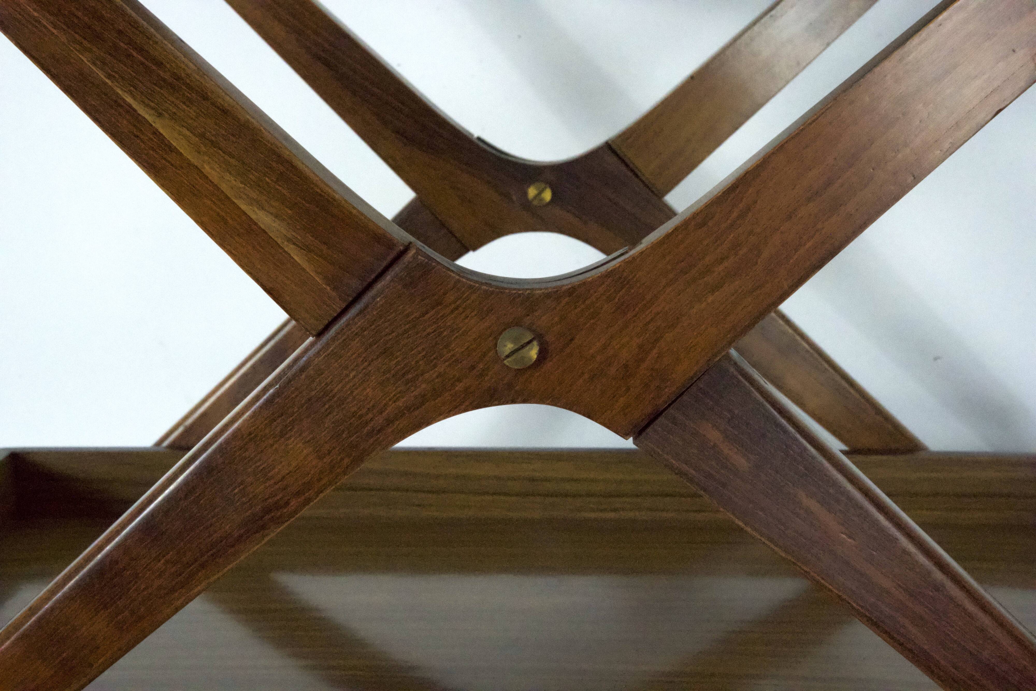 Mid-Century Wood and Formica Bar Cart, Italy 1950s.