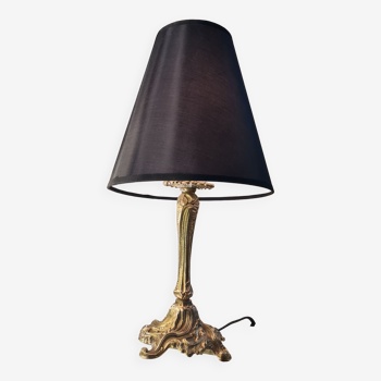 Lampe bronze style rocaille, 38x20, electricité au norme