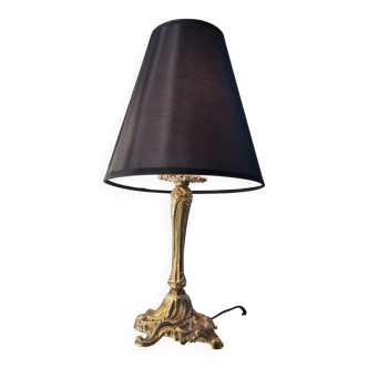 Lampe bronze style rocaille, 38x20, electricité au norme