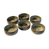 Lot of 6 enamelled stoneware bowls - 70s