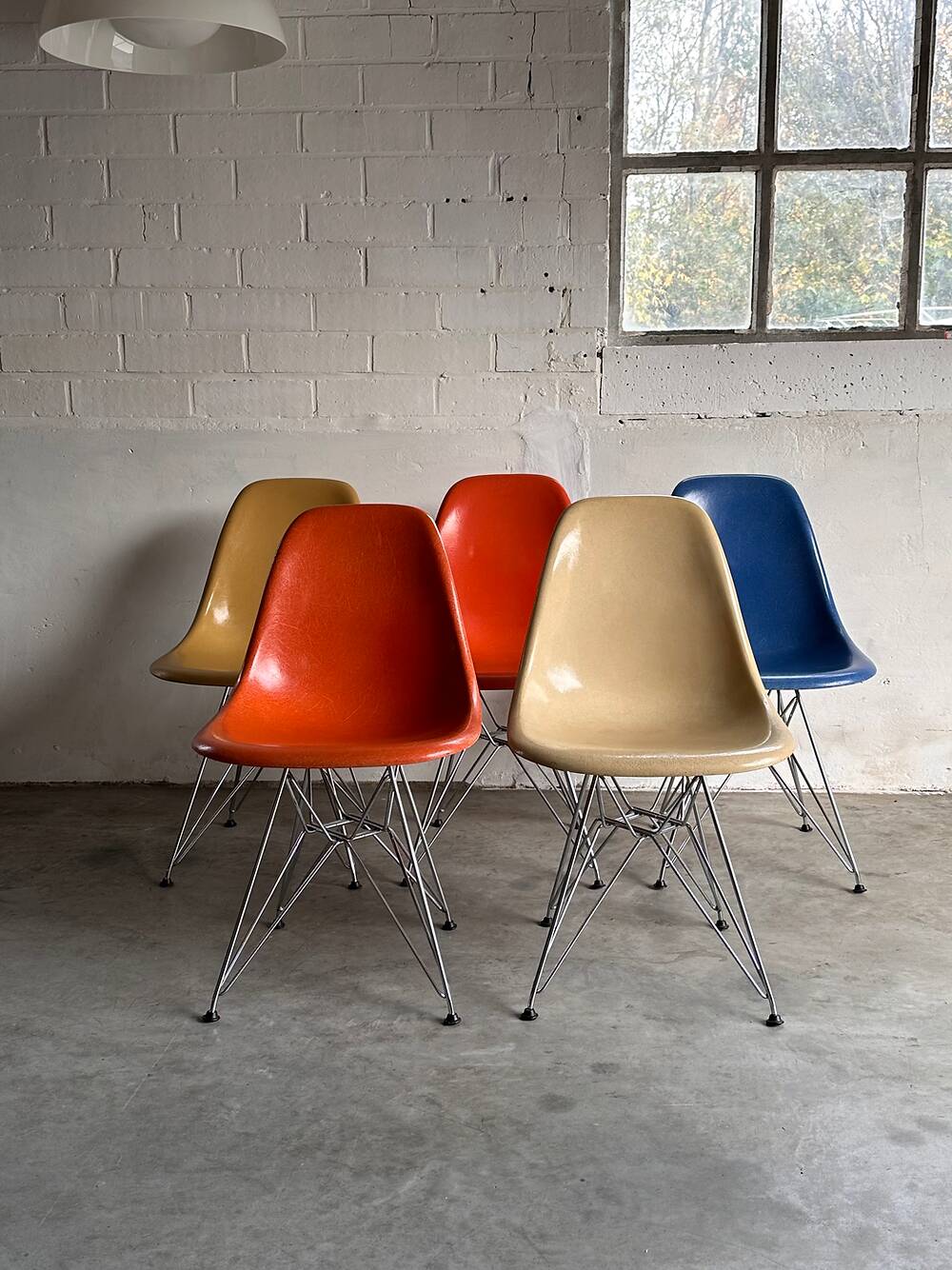 Set of 5 DSR chairs, Charles & Ray Eames, Herman Miller, 70s edition