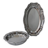 Set of stainless steel dishes - 1980s design