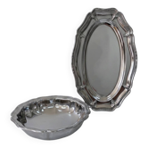 Set of stainless steel dishes - 1980s design
